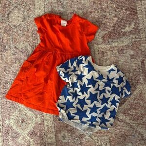 Hanna Andersson dress and tshirt